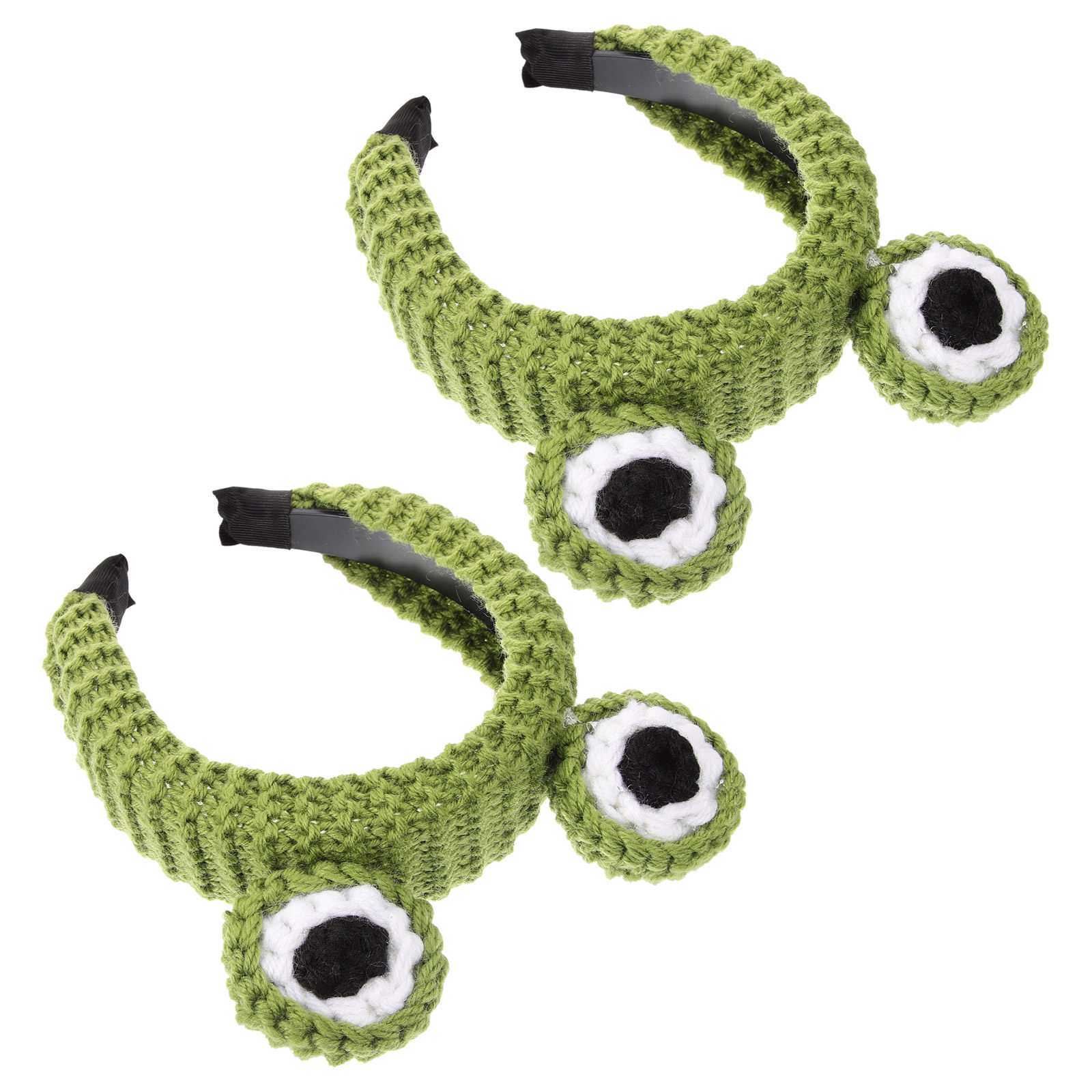Skincare Animate - 2Pcs Frog Eye Headband Chunky Knit
