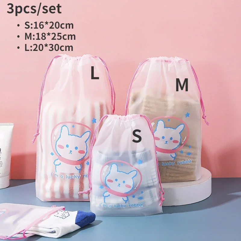 3pcs/set Cute Drawstring Bag T - Skincare Animate review and price