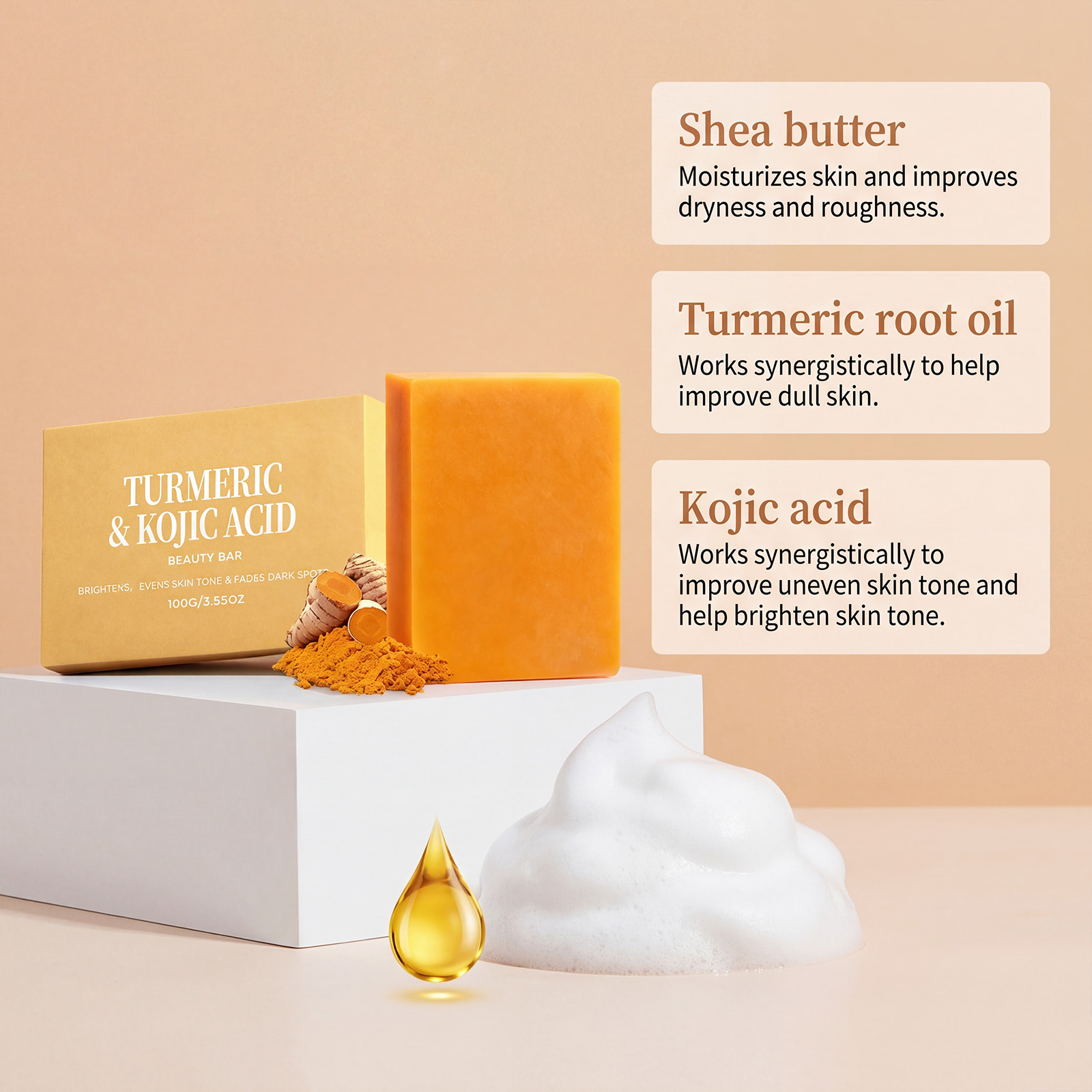 Turmeric Kojic Soap Exfoliatin - Kojic Acid Soap review and price