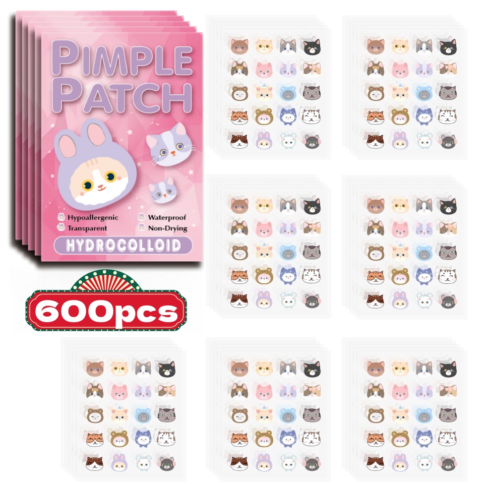 600pcs Cartoon acne patch, cut - Skincare Gentle review and price