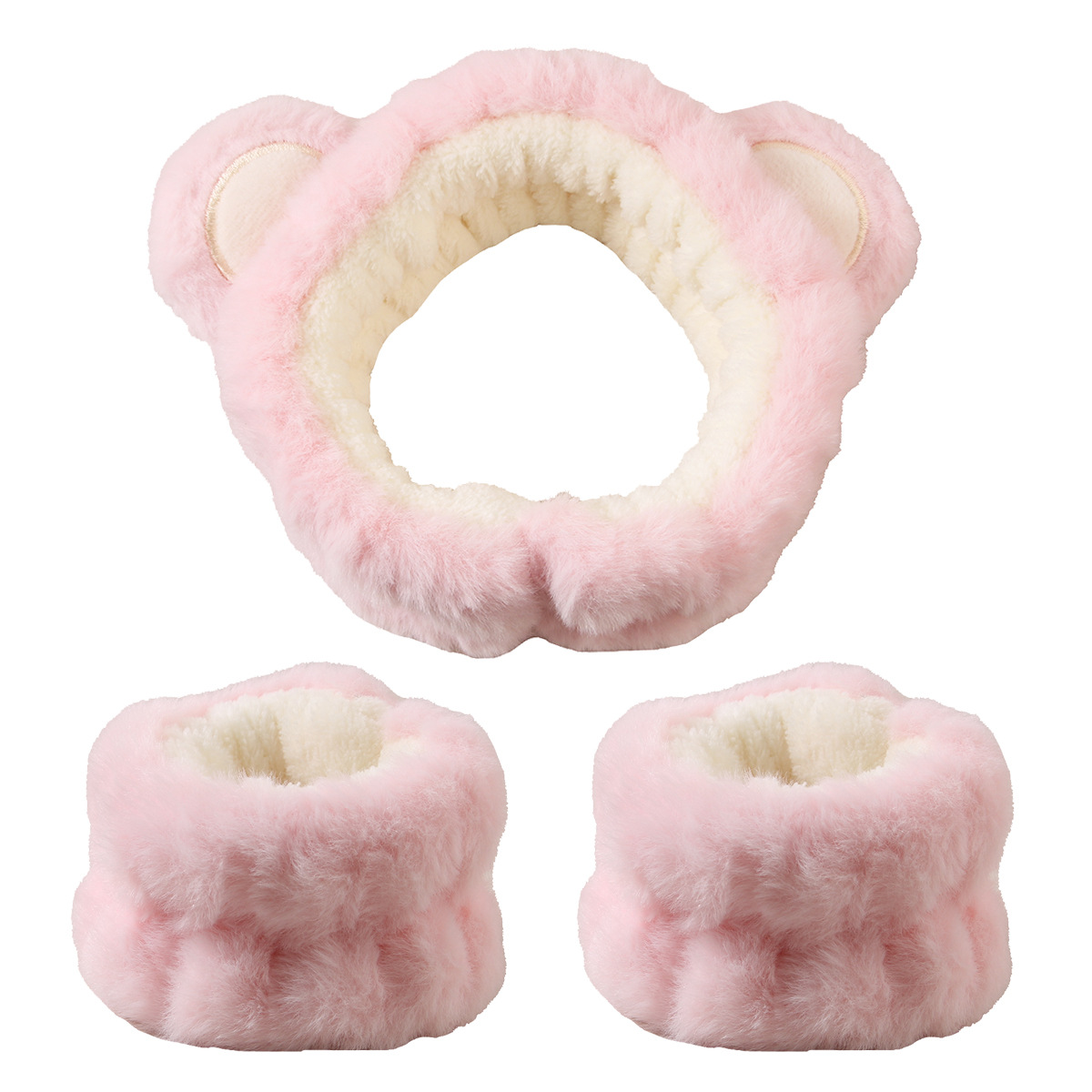 3pcs Cute Bear Headband Set Fl - Skincare Animate review and price