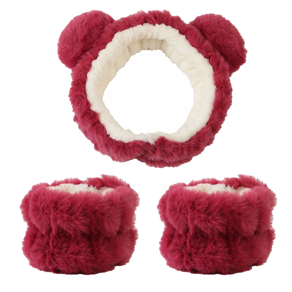 3pcs Cute Bear Headband Set Fl - Skincare Animate review and price